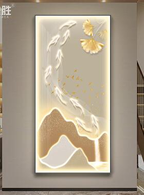 现代简画约装饰挂钟玄关饰画钟表客厅廊YYQ走过道墙画挂钟装网红