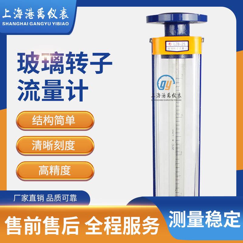 玻璃转子流量计水气体流量计液体不锈钢浮子流量计DN25螺纹流量计
