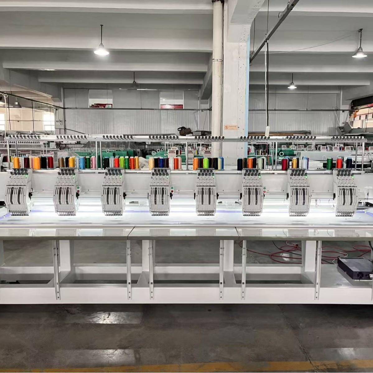 8头电脑绣花机成衣帽子个性化多头刺绣机高速8头9针电脑绣花机