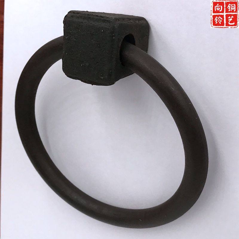 中式仿古四合院大门蒲首寿字铁环把手铸铁兽头拉手大门环拉手拉环