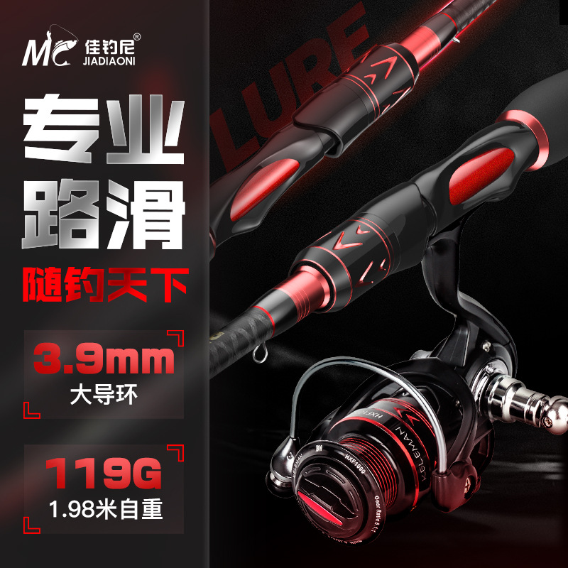 佳钓尼BN路滑竿滑漂路亚竿大导环卷线器远投滑漂专用路亚全矶杆