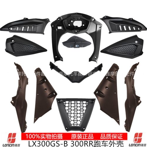 隆鑫LX300GS-B D无极300RR挡风油箱仪表装饰罩护板点火盖黑坯外壳