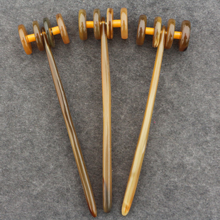 天然白牛角按摩滚轮面部提拉美容车四肢颈全身疏通经络长15 16CM