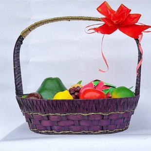 水果篮送礼藤编礼品篮手提篮节日果篮花篮水果店超市鸡蛋篮购物蓝