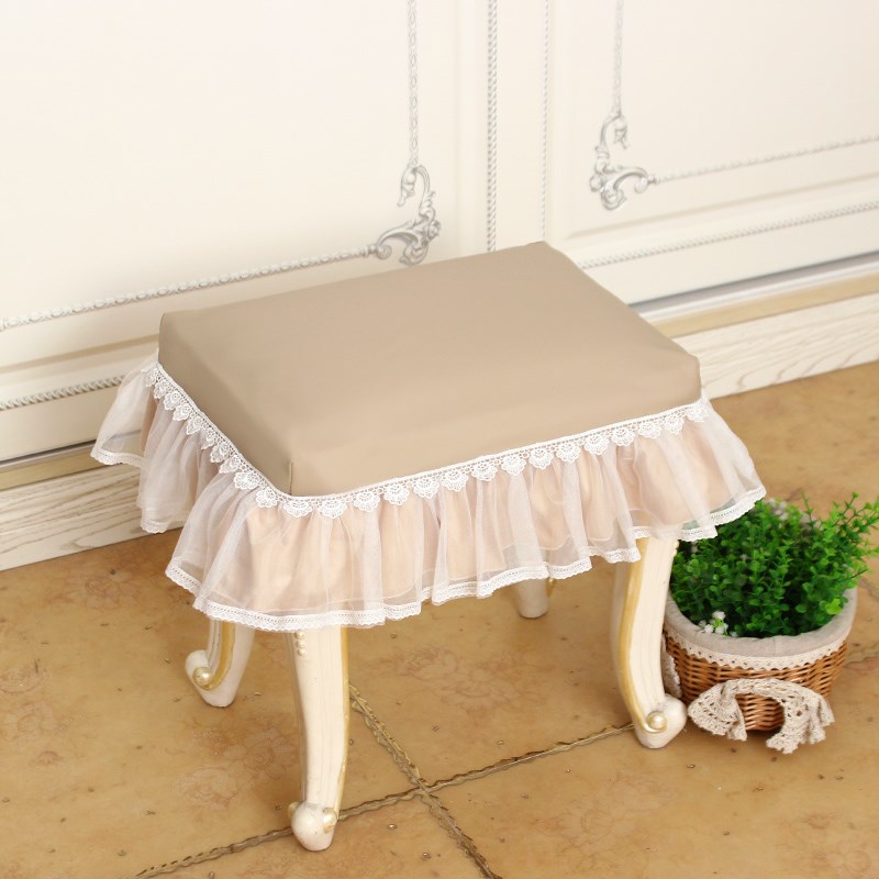 新防油防水防猫爪小羊皮蕾丝罩床头柜罩小椅子垫板凳垫