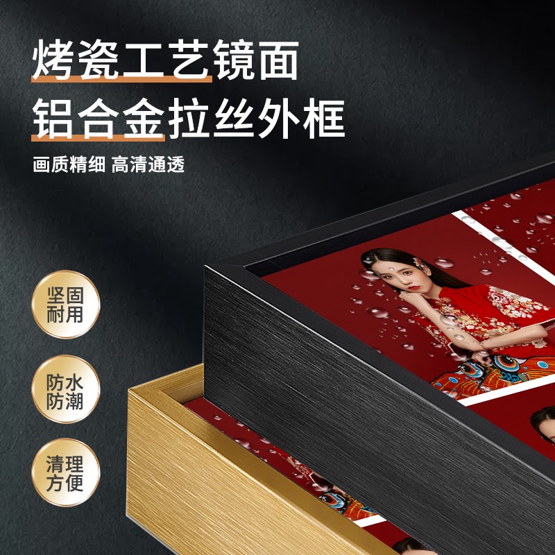 电表箱一家四口写真画装饰画定制餐厅配电箱简约打孔遮挡电闸挂画