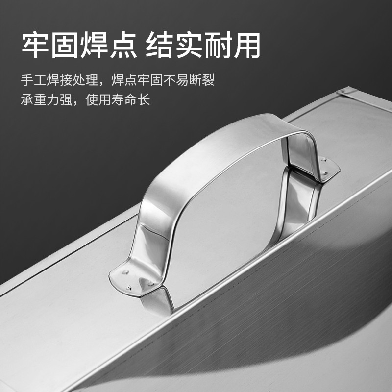不锈钢鸭嘴勺打包勺鸭嘴盆薯条铲子炸鸡拌料盆裹粉盆鸡柳漏斗大号