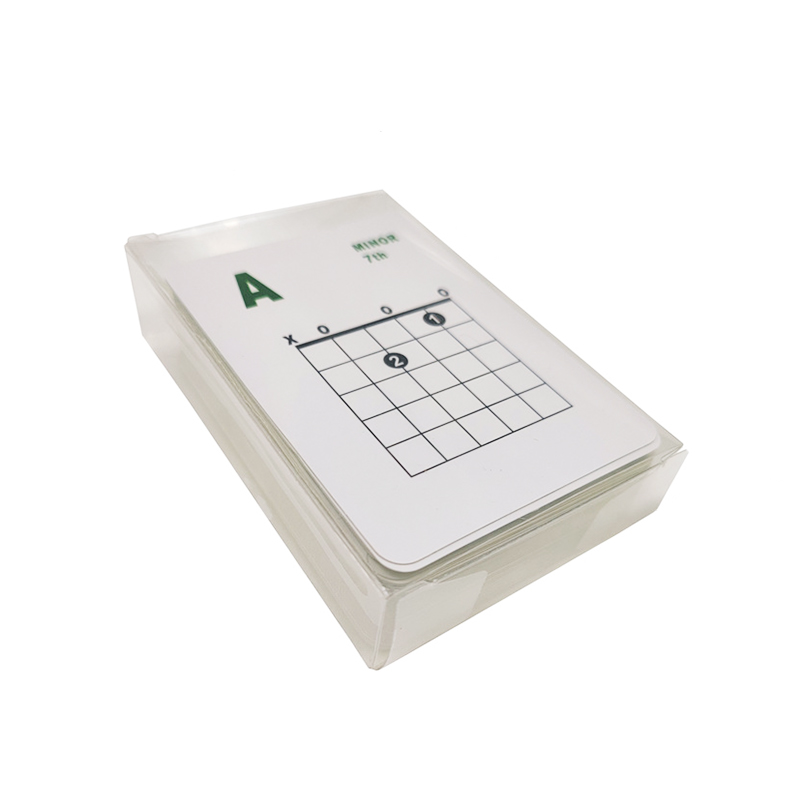 9张盒装吉他和弦指法图卡片 六弦电吉他和弦谱 民谣电吉他和弦图