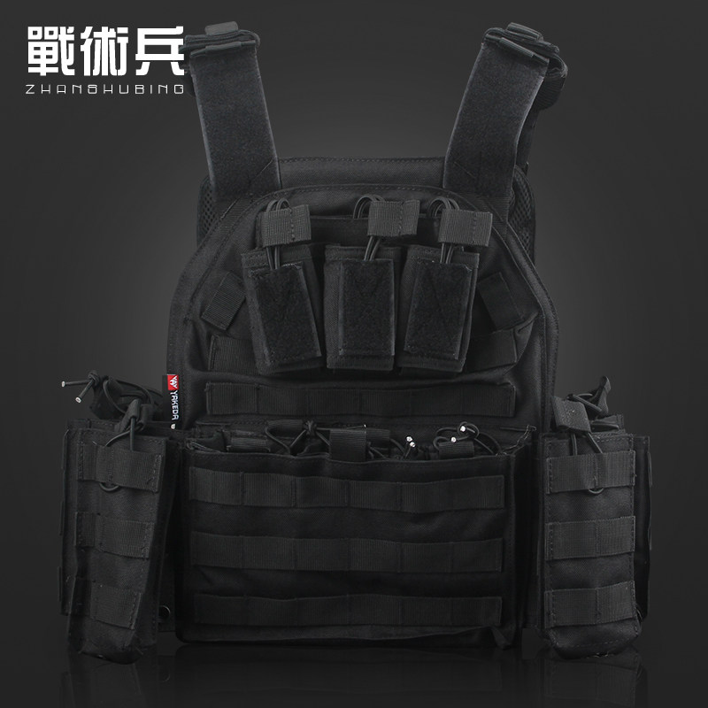 战术兵 特种黑色多功能马甲作训防刺6094行动版战术背心
