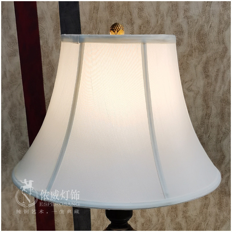 红色米白布艺台灯灯罩外壳简约落地灯灯具床头台灯卧室配件灯罩