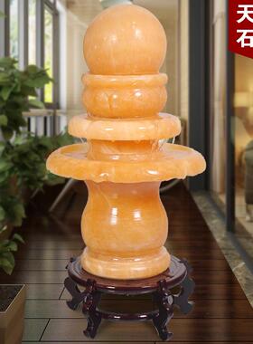 透光流水球中号圆球假山开业石材摆件喷泉装饰客厅转动礼品流水球