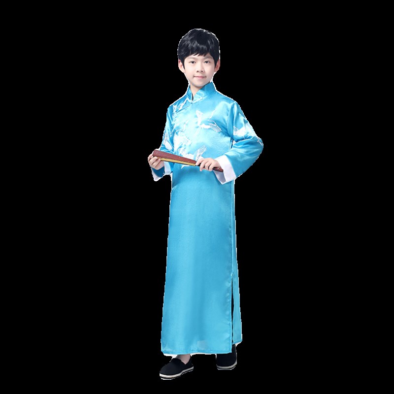 相声服装大褂儿童6到12岁学生版演出服 民国长衫男童表演服德云社