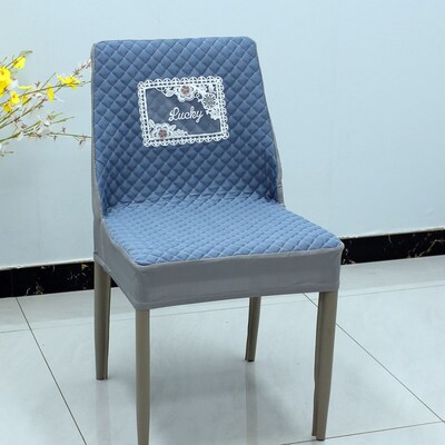 高档餐厅马鞍椅套全包加厚弹力弧形靠背椅子套罩坐垫凳套座套四季