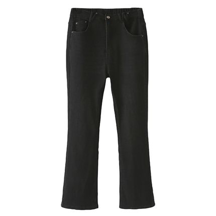 大码女装 200斤高腰弹力微喇拖地牛仔裤2024胖mm时尚百搭显瘦长裤