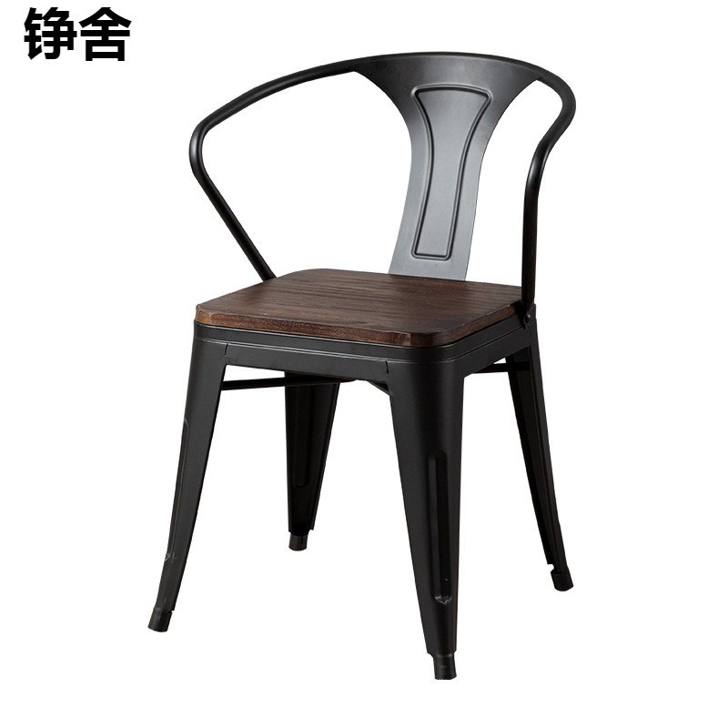 美式工业风餐厅实木餐桌 简约铁艺桌椅组合咖啡厅酒吧4-6人位桌子