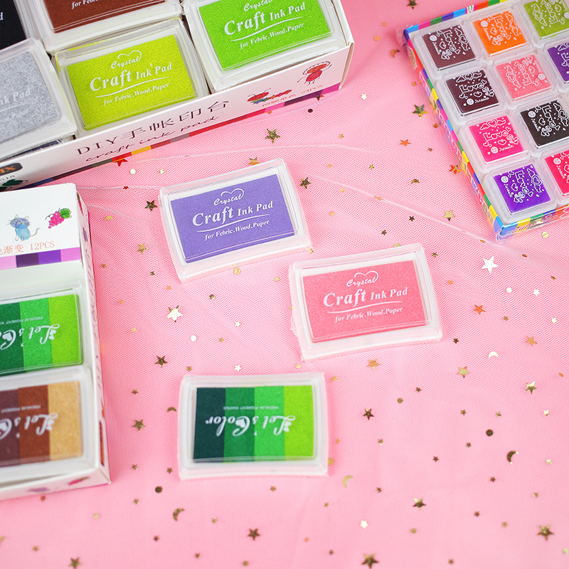 24色套装印泥12色彩色手帐印台凹腰印泥 DIY橡皮章印章伴侣手指画,文具电教/文化用品/商务用品,可爱印泥,淘宝优惠券,粉丝福利购,淘宝优惠卷