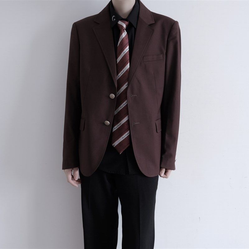 【刺篇】【送徽章】DK制服学院风两粒扣栗子色西服西装外套男秋冬,男装,休闲西服,淘宝优惠券,粉丝福利购,淘宝优惠卷