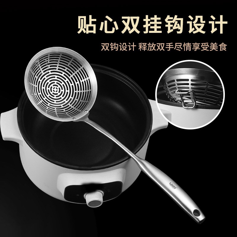 加厚304不锈钢冲孔线漏油炸过滤网勺笊篱网筛厨房大捞勺火锅漏勺