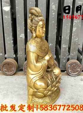 铜器纯铜无生老母 无声老母铜像 无极老母 铜西王母娘娘招财