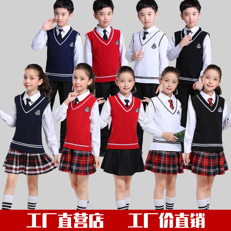 儿童大合唱演出服中小学生诗歌朗诵表演服校服男女童团体合唱服装