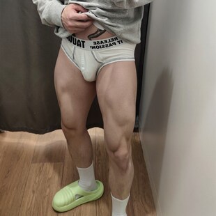 筋肉商店[SIZE]好质量棉质男士三角内裤纯中腰透气显身材提臀裤衩