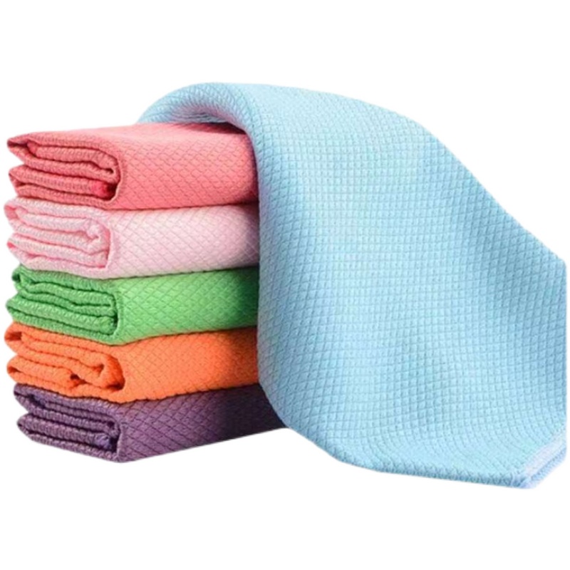 擦玻璃用无痕抹布神奇鱼鳞巾镜子清洁餐具家用吸水不掉毛百洁布