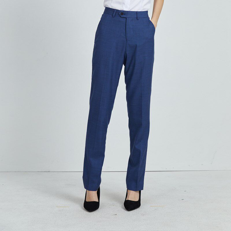 2023比亚迪王朝网新款女士西装裤雾霾蓝裤子九分裤长裤工作服工装