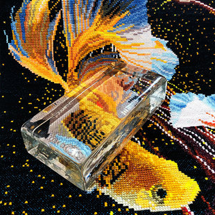 新款十字绣绣制压布砖水晶砖透明简便工具冰纹水晶砖