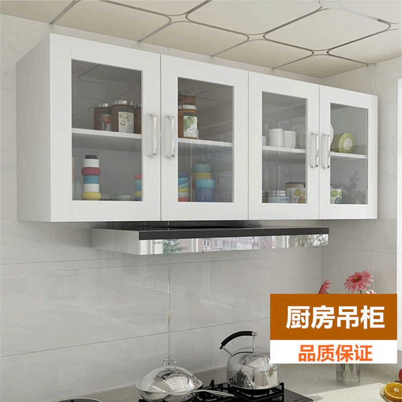 包邮玻璃门吊柜碗柜厨房挂厨壁柜挂柜墙柜卫生间顶柜客厅阳台定制图片