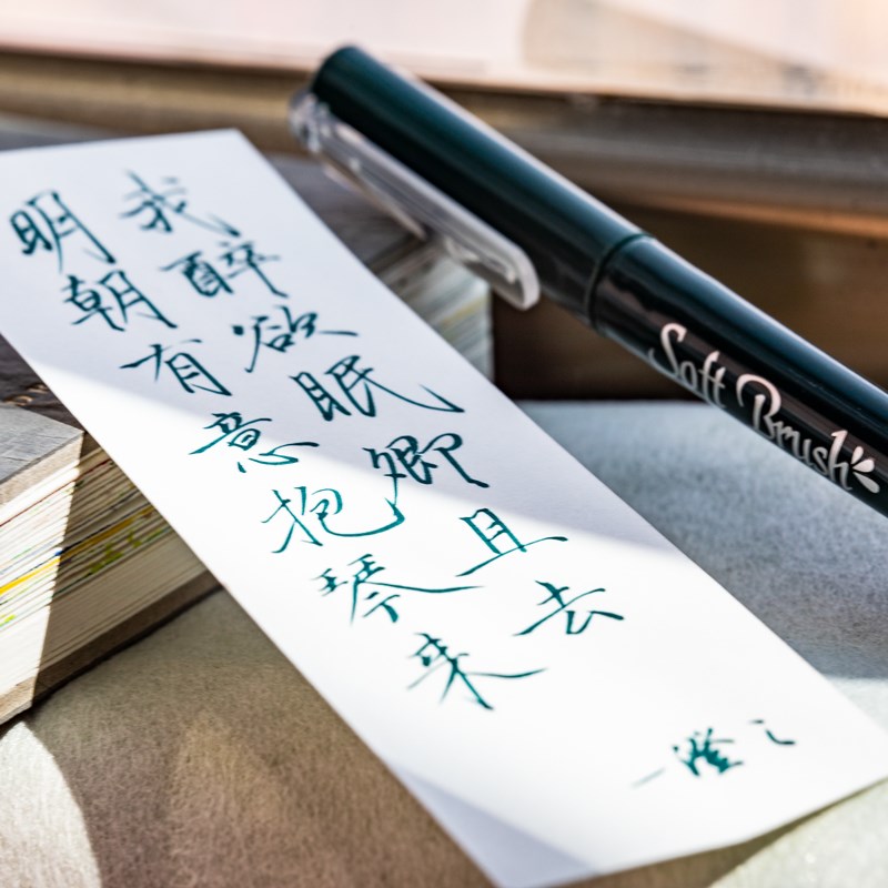 柔绘笔彩色绘画勾线笔学生记号笔软头笔手帐笔小楷24色秀丽书法笔