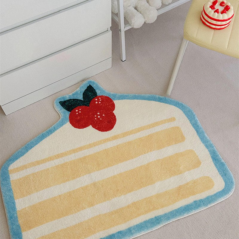 【番茄营业中】奶油蛋糕卧室床边毯房间秋冬毛绒地毯衣帽间脚垫