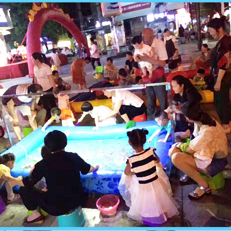 加厚儿童钓鱼池沙滩池池决明子池充气沙池游泳戏水海洋球池