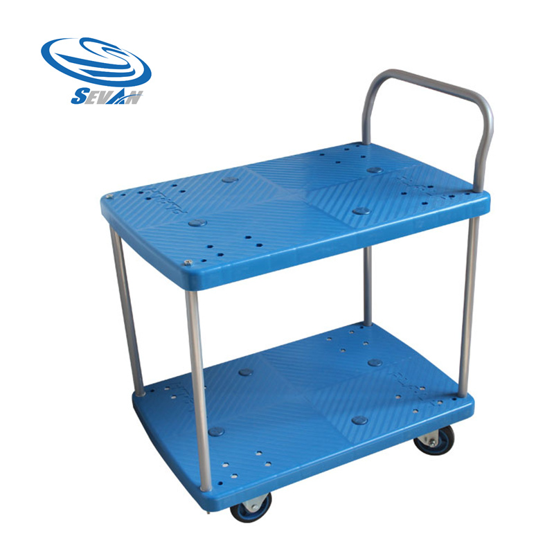 森凡Sevn层平板推车带护栏静音平板车手拉车层手推车小推车