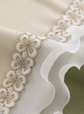 新款加厚挡遮HPF光成公主风帘窗帘品卧室飘窗短风隔热包邮工厂直