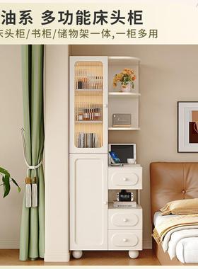 实木床储头柜用卧室床边柜窄柜柜物柜高柜小985户型夹缝收纳置物