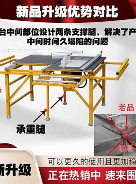 北宸木工台加宽延29162伸板脚轮刹多功锯能切锯精密割双方轨无尘