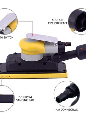 长*形方GWM气动干磨机70198汽车打磨打蜡吸尘抛光机欧配/美接头