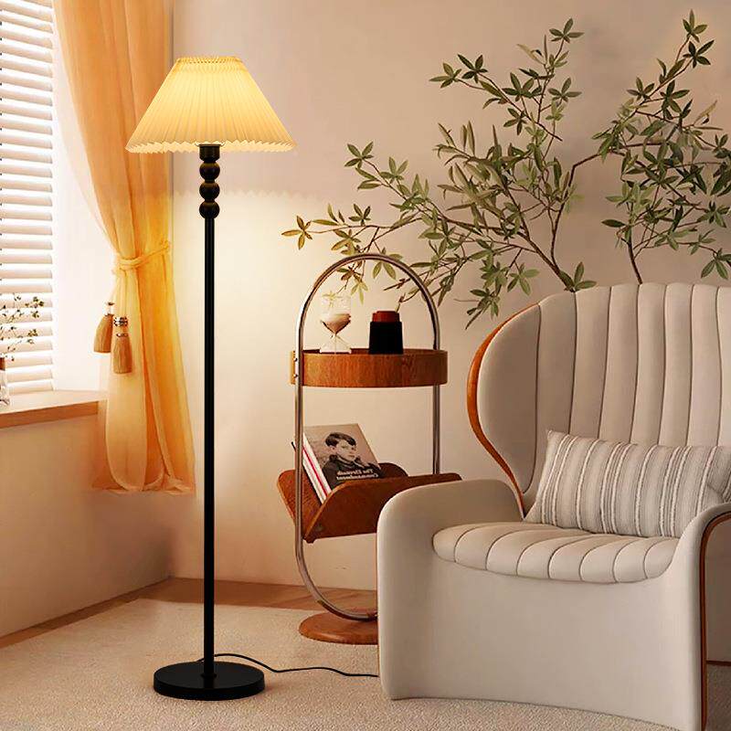 百褶落地灯发客厅高颜值美式复古沙旁装饰氛围头灯卧落室床933地