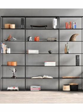 简约清新绿色ISV多层置架现家用靠墙落代地物书多层架收纳铁艺书