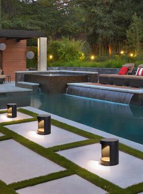 太阳能园草坪灯P18005led铝材简约公插花地户外小区灯园别墅家用