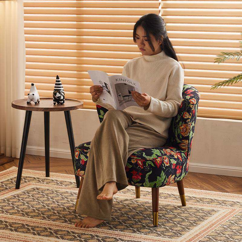 美式轻复古单沙奢发椅设计人师卧款客厅室休闲懒人沙发组829合老