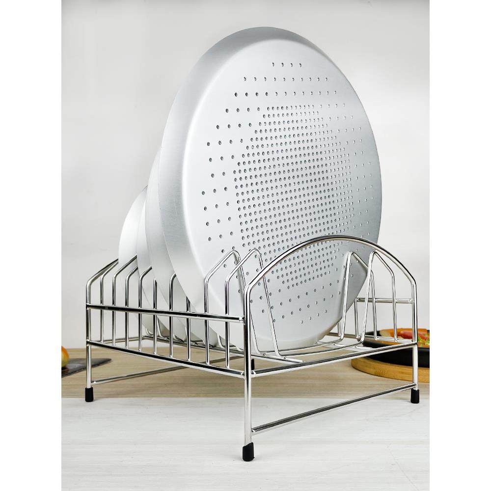 不锈晾钢披萨板盘纳烤网架收F77J77TJ架网片碟子盘烤子比萨木托板