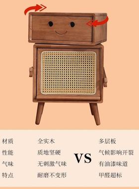 器人头柜HBH现纳代收储物沙发边柜创意床网红边机几客厅全实木艺