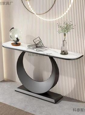 意式岩板玄关桌端台景40518入户现简约轻奢柜客厅靠墙代窄桌条