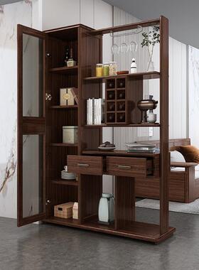 新中式乌物金木厅间厅36707柜实木隔断入户进门屏风储收纳客玄柜