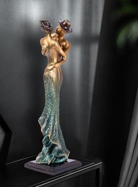 新现关代抽象塑客厅玄电视摆件轻奢柜高2xKHkeeE档细长型艺术装饰