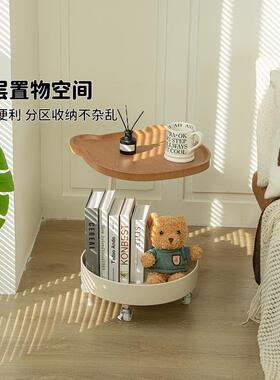 客沙厅发几可移一动茶几小推车创意落地边灯带风扇体置物NQX架侧