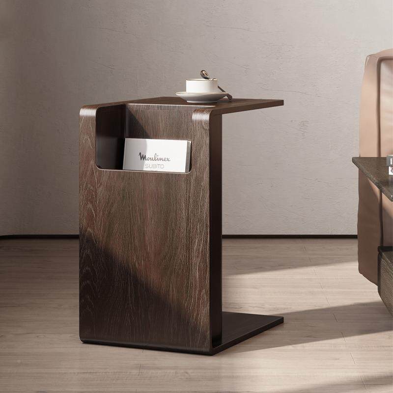 2边I意式极简白蜡木实木可储物小茶几可F77S9T5T角移动茶几沙发边