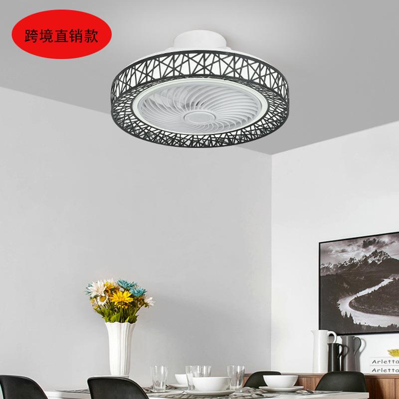 爆款鸟巢色吸卧室风扇灯无极调光光三变吸顶风顶扇灯厂SHI家直销