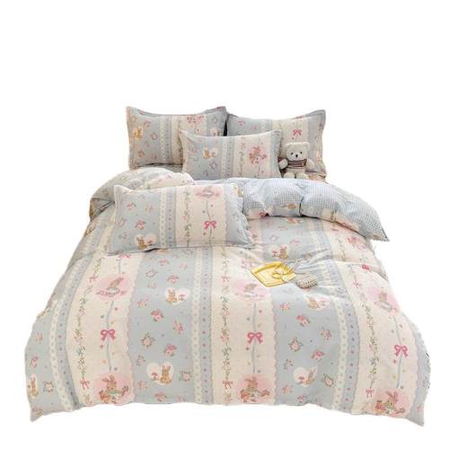 纯棉被套单件15AOR020x2x0三件套3四季儿童床单0人枕套宿舍被罩3